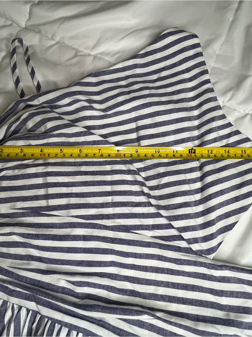 Commense Striped Cut-Out Asymmetric Cami Navy Maxi Dress NWT M - Picture 4 of 8
